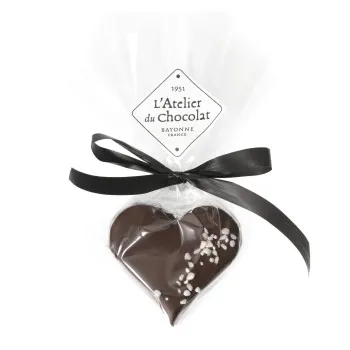 Bouchée coeur collector menthe chocolat noir livraison chocolat artisanal amour en 24h