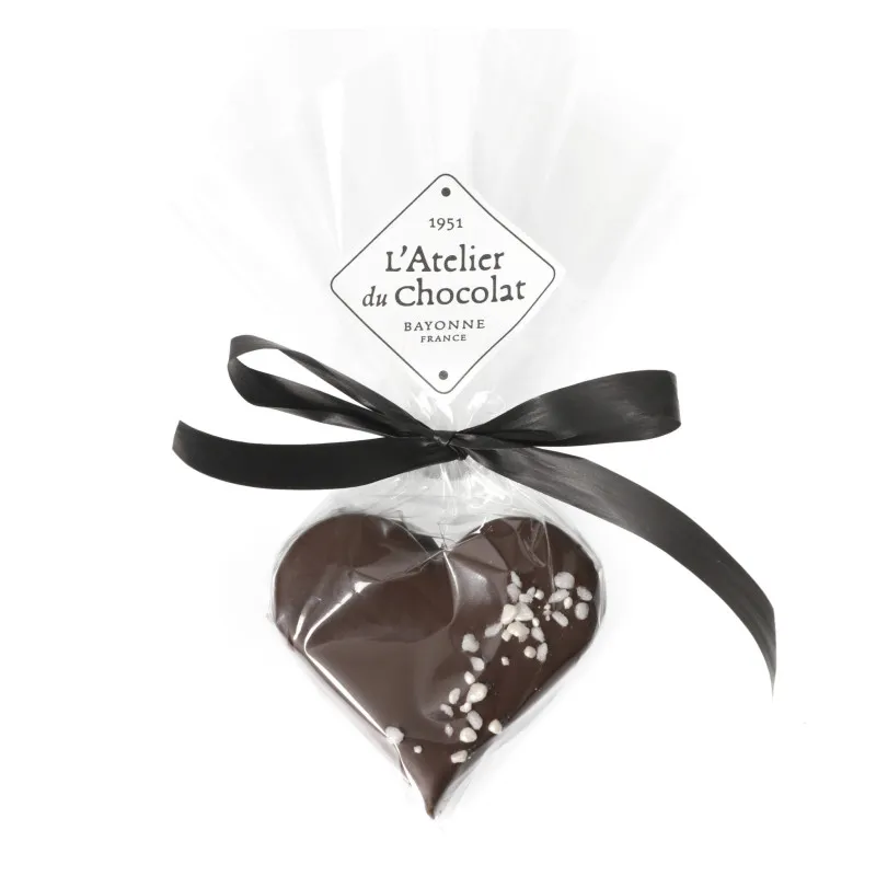 Bouchée coeur collector menthe chocolat noir livraison chocolat artisanal amour en 24h