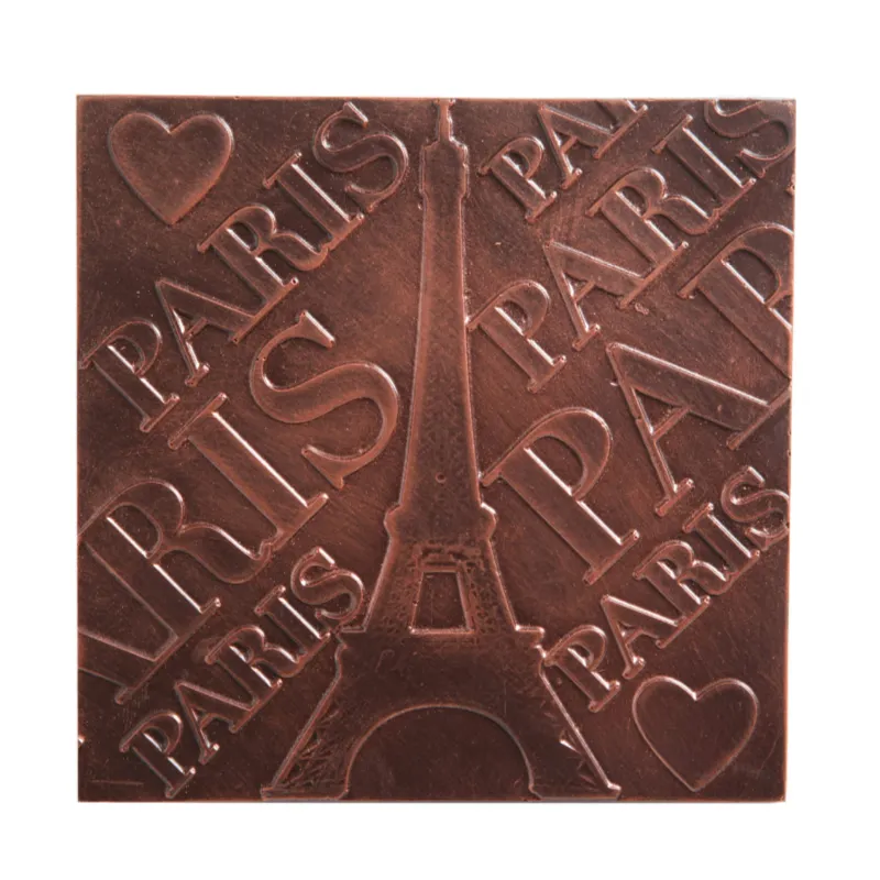 Carré chocolat noir Paris Tour Eiffel livraison express chocolat artisanal