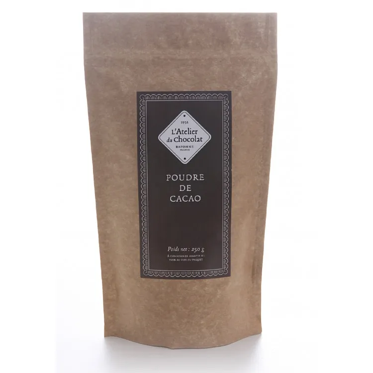 Poudre de cacao chocolat à pâtisser chocolat pour cuisiner atelier du chocolat