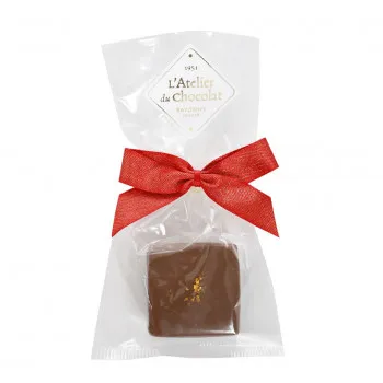 Bouchée pâte d’amande clémentine chocolats de Noël emballage