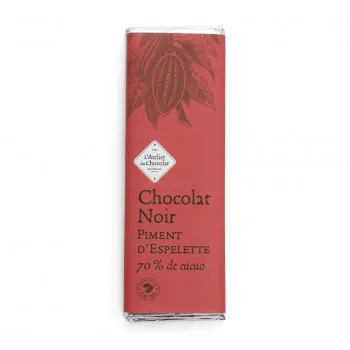 Tablette chocolat noir Piment d'Espelette