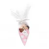 Mini bouquet de chocolat Baptême rose ou bleu à pois