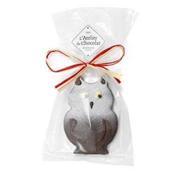 Hibou praliné pétillant chocolat noir chocolats de Pâques