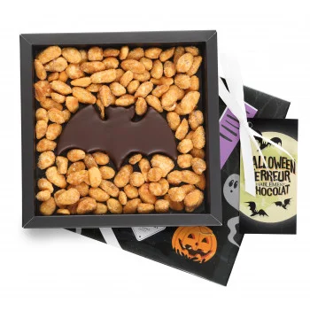 Coffret chauve-souris Halloween chocolat noir