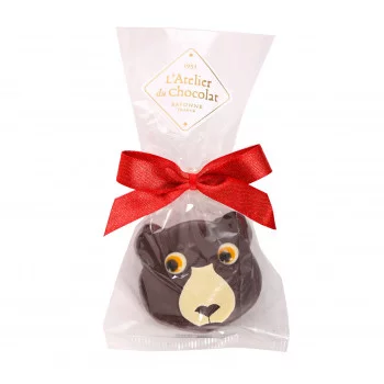 Bouchée ours chocolat noir praliné riz soufflé