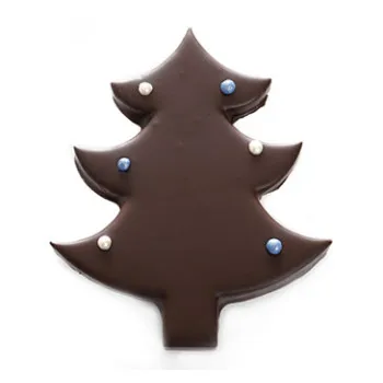 Sujet Sapin de Noël feuilleté au chocolat noir chocolat artisanal