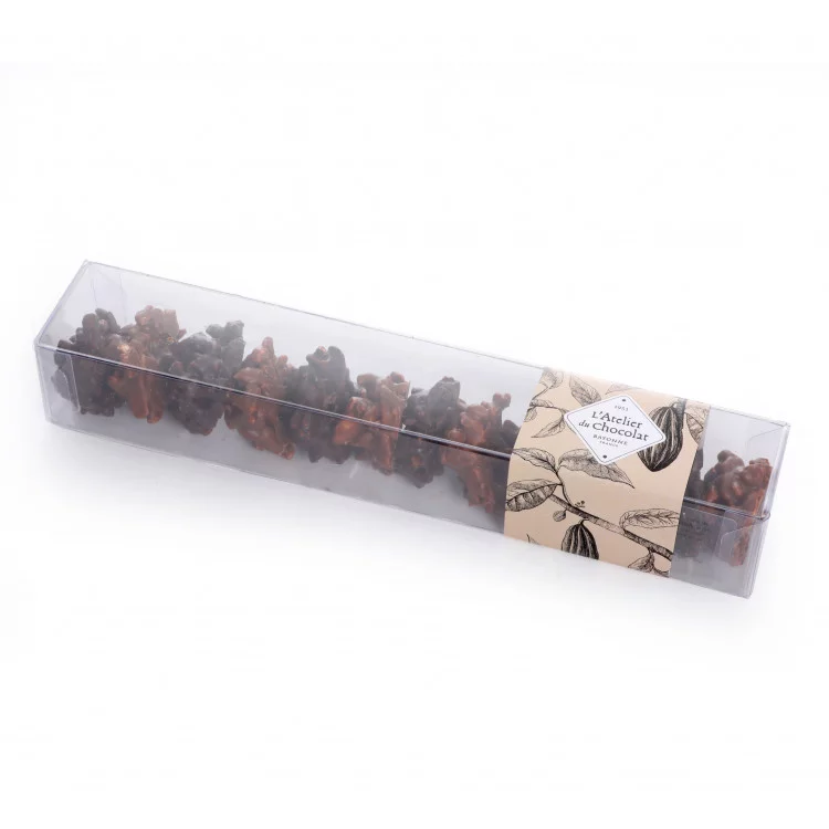 Amarocks noir lait bâtonnets d'amandes caramélisés livraison chocolat artisanal pays basque livraison 24h