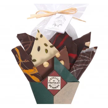 Coffret cadeau 70 ans de L'Atelier du Chocolat Bouquet de Chocolat Collector et Feuillants d'Or