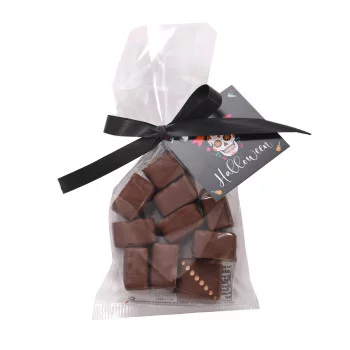 Bonbons caramel chocolat au lait chocolats Halloween emballage