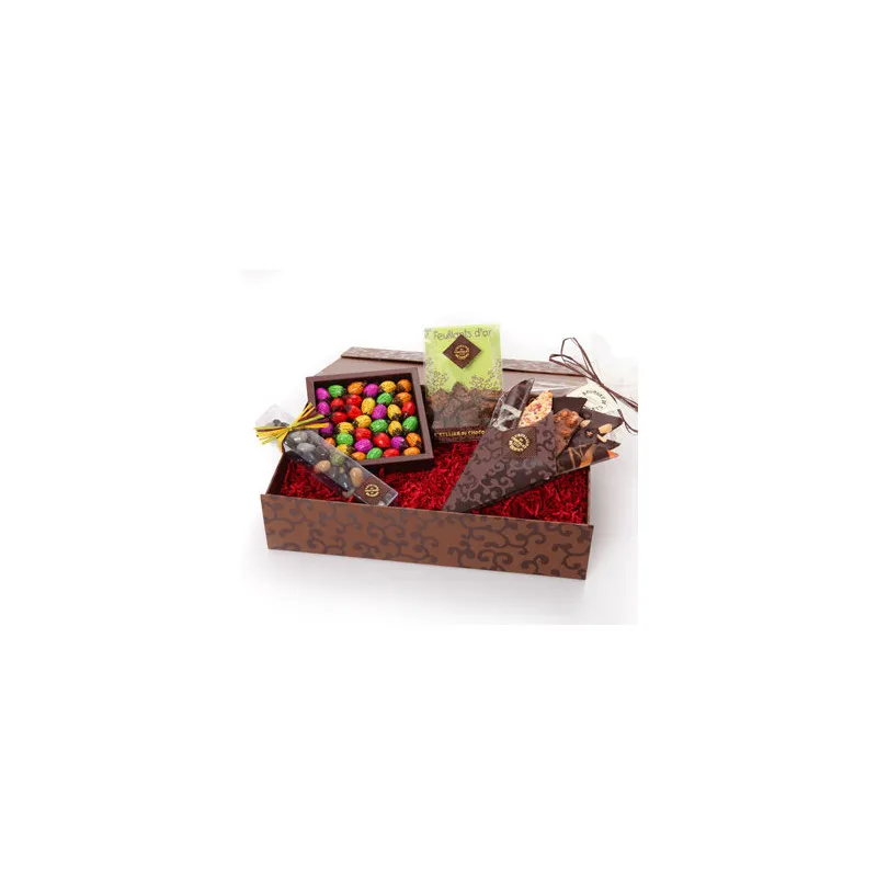 Coffret cadeau chocolat Hendaye assortiment chocolats artisanaux atelier du chocolat