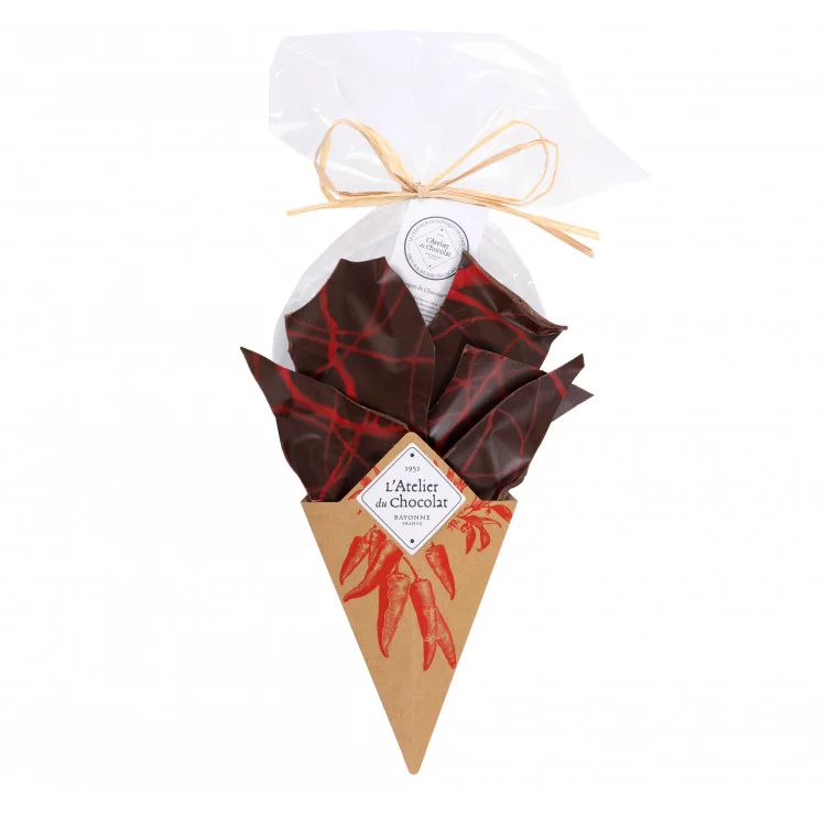 Bouquet de chocolat noir piment d'Espelette offrir du chocolat spécialité basque chocolat de bayonne