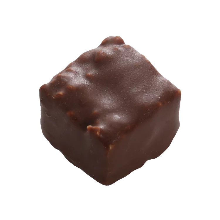 Boîte de chocolats Ilbarritz noir lait et sa bouchée fraise chocolat Octobre Rose découpe rocher