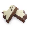Bouchée fantôme chocolat au lait praliné pétillant halloween découpe