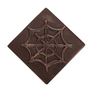 Mini carré chocolat Halloween toile d’araignée livraison chocolat artisanal coffret cadeau