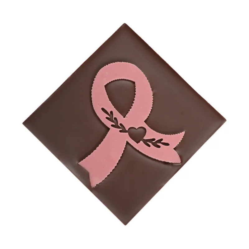 Mini carré de chocolat noir Octobre Rose achat solidaire