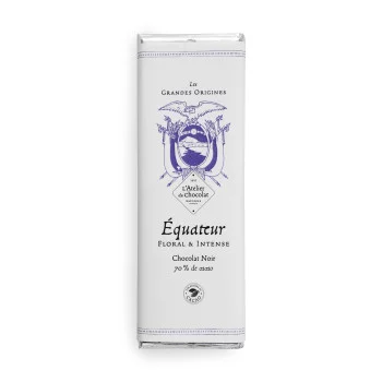 Tablette chocolat noir Grandes Origines Équateur livraison chocolat noir artisanal premium en 24h
