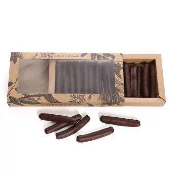 Boîte orangettes chocolat noir