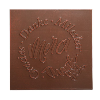 Plaque en Chocolat « Merci »
