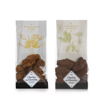 Duo spécialités Feuillants d'Or Chokilas livraison spécialités basques atelier du chocolat