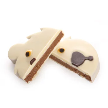Ours chocolat blanc praliné feuilleté