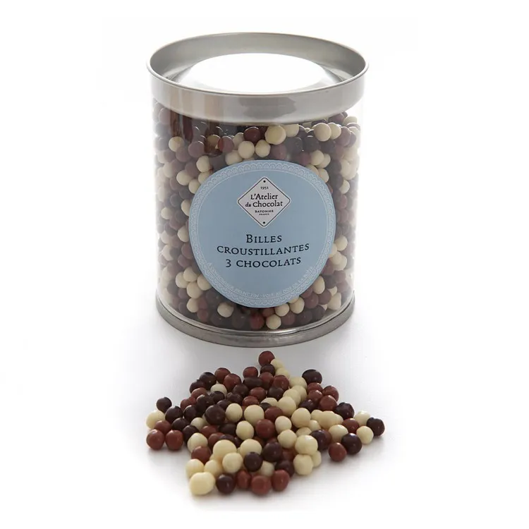 Billes croustillantes trois chocolats