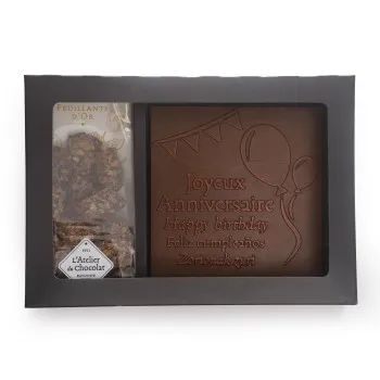 Duo cadeau chocolat Joyeux Anniversaire