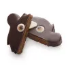 Ours praliné feuilleté noir noël