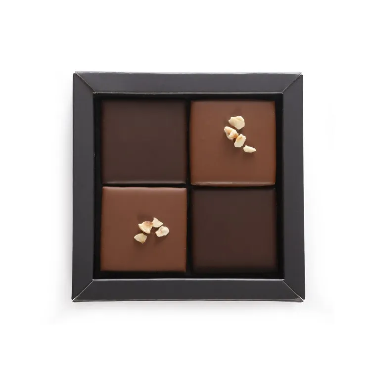 Coffret 4 bouchées chocolat noisettes cognac Fine Champagne