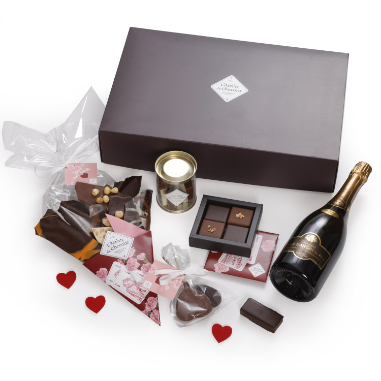 Coffret cadeau Chocolat Champagne - Chocolats St Valentin