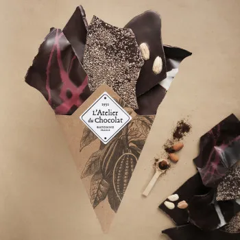 Bouquet de Chocolat 100% noir livraison chocolat premium chocolat noir exception atelier du chocolat