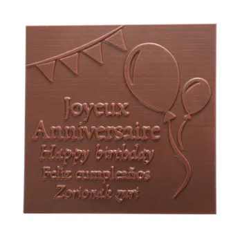 Boîte de chocolats noir lait Ilbarritz Joyeux anniversaire lait