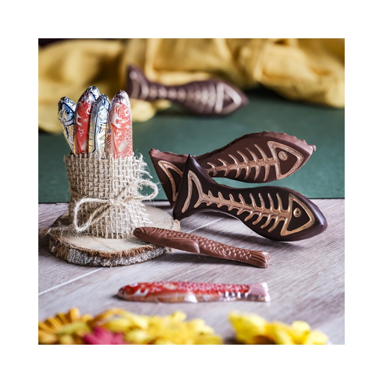 Poisson guimauve vanille lait ou noir framboise chocolats de pâques