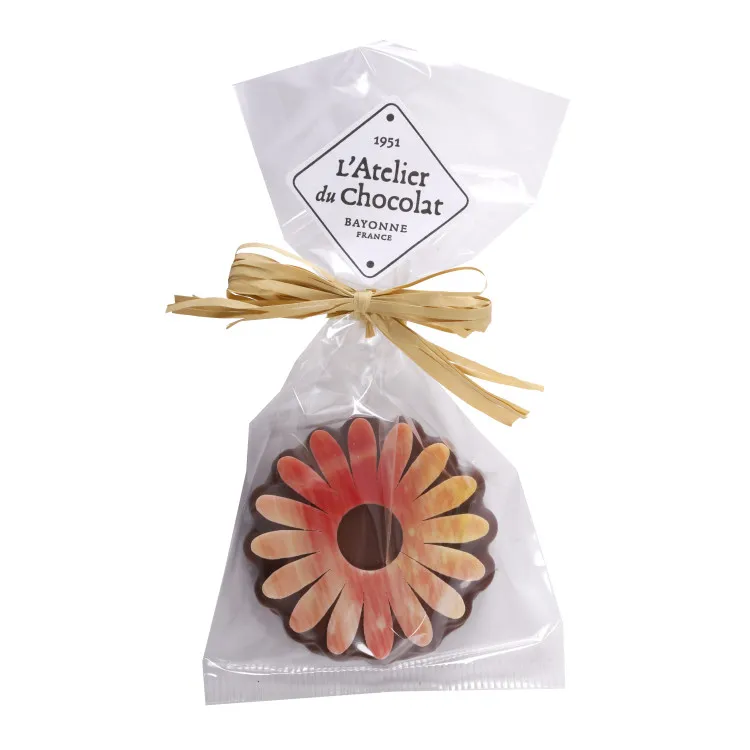 Fleur praliné feuilleté chocolat lait livraison rapide chocolats de Pâques atelier du chocolat cadeau chocolat famille