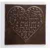 Carré cœur chocolat noir ou lait  Je t'aime