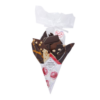 Bouquet de chocolat Bonne Fête Maman et sa bouchée ganache infusée citron basilic