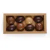 Coffret ballons sport chocolat football rugby praliné lait noir caramel livraison chocolat artisanal coffret cadeau chocolat