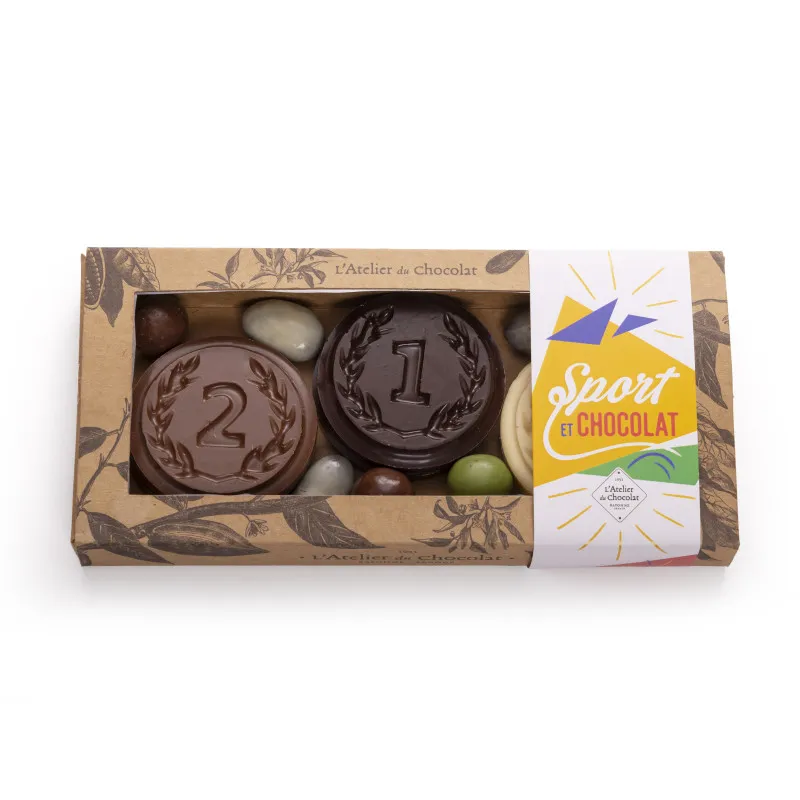 Coffret cadeau médailles en chocolat livraison cadeau chocolat artisanal en 24h