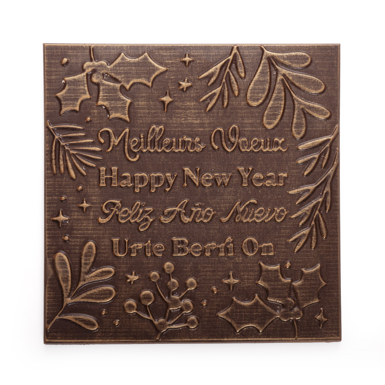 Carré de chocolat meilleurs vœux livraison express chocolats Noël coffret gourmand fin d'année cadeau idéal bonne année