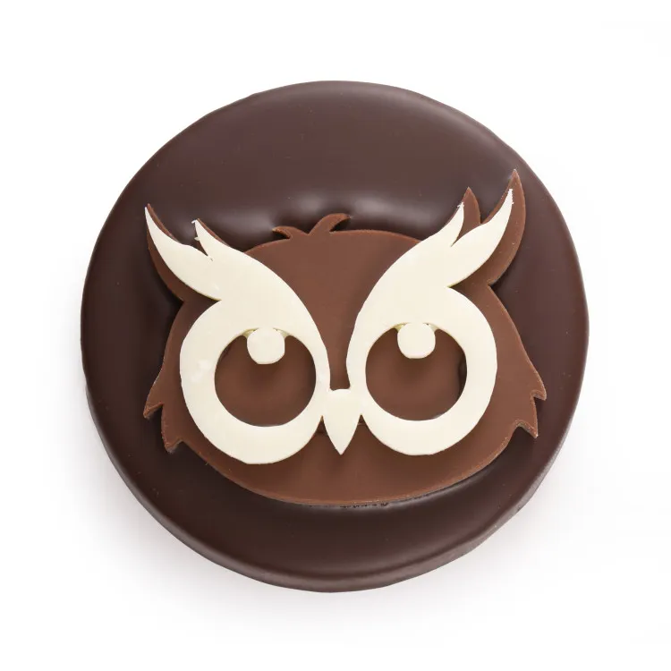 Hibou praliné coco chocolat noir Noël