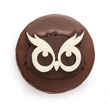 Hibou praliné feuilleté chocolat lait noël