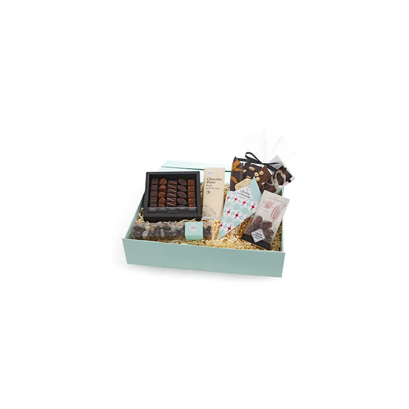 Coffret garni découverte spécialités de L’Atelier du Chocolat