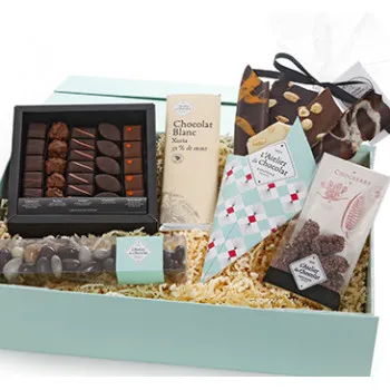 Coffret garni découverte spécialités de L’Atelier du Chocolat Bouquet de Chocolat