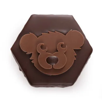Ours praliné maïs grillé chocolat noir
