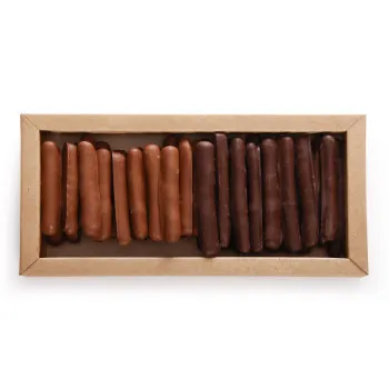 Duo orangettes citronnettes de Noël chocolats Joyeuses Fêtes livraison cadeau chocolat de fin d'année en 24h