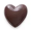 Moulage coeur garni chocolat noir