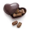 Moulage coeur garni chocolat noir