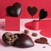 Moulage coeur garni chocolat noir