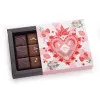 Coffret 9 bonbons ganaches pralinés chocolats amour livraison chocolat vasque sous 24h atelier du chocolat