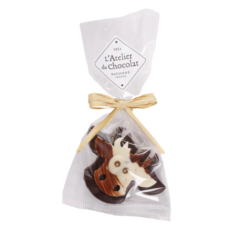 Vache praliné rocher noir chocolat de Pâques
